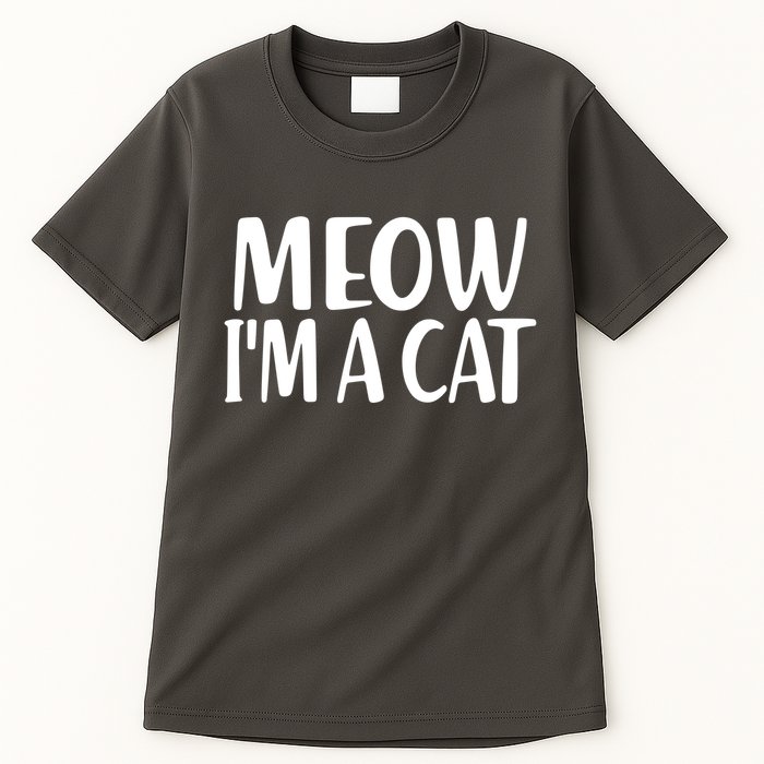Funny Meow I'm A Cat Lazy Halloween Costume Tall T-Shirt