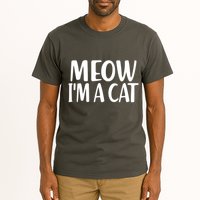 Funny Meow I'm A Cat Lazy Halloween Costume Tall T-Shirt