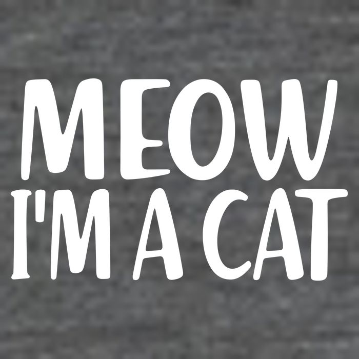 Funny Meow I'm A Cat Lazy Halloween Costume 7-Panel Snapback Hat
