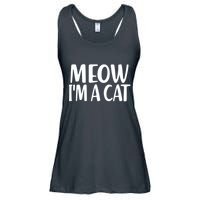 Funny Meow I'm A Cat Lazy Halloween Costume Ladies Essential Flowy Tank