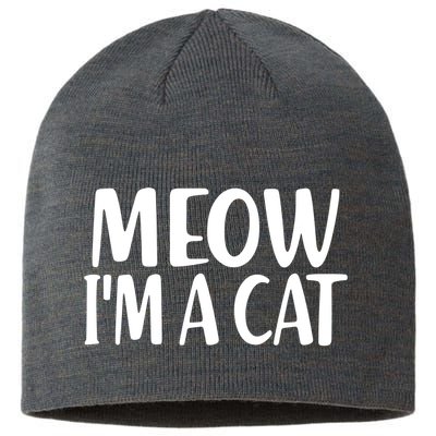 Funny Meow I'm A Cat Lazy Halloween Costume Sustainable Beanie