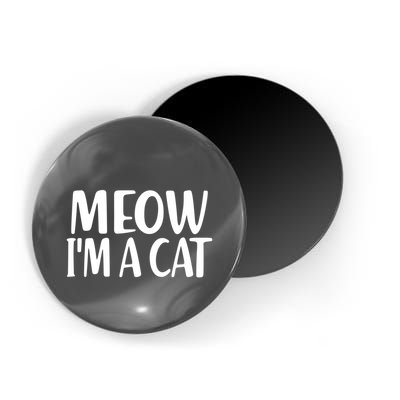Funny Meow I'm A Cat Lazy Halloween Costume Magnet