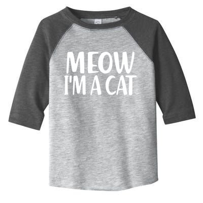 Funny Meow I'm A Cat Lazy Halloween Costume Toddler Fine Jersey T-Shirt