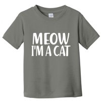 Funny Meow I'm A Cat Lazy Halloween Costume Toddler T-Shirt