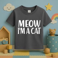 Funny Meow I'm A Cat Lazy Halloween Costume Toddler T-Shirt