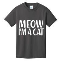 Funny Meow I'm A Cat Lazy Halloween Costume Kids T-Shirt