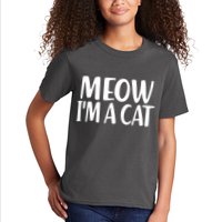 Funny Meow I'm A Cat Lazy Halloween Costume Kids T-Shirt