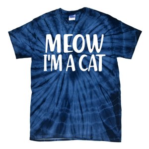 Funny Meow I'm A Cat Lazy Halloween Costume Tie-Dye T-Shirt