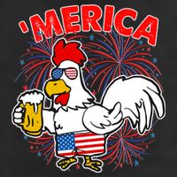 Funny Merica USA Rooster With Beer Adult Drive Performance Visor