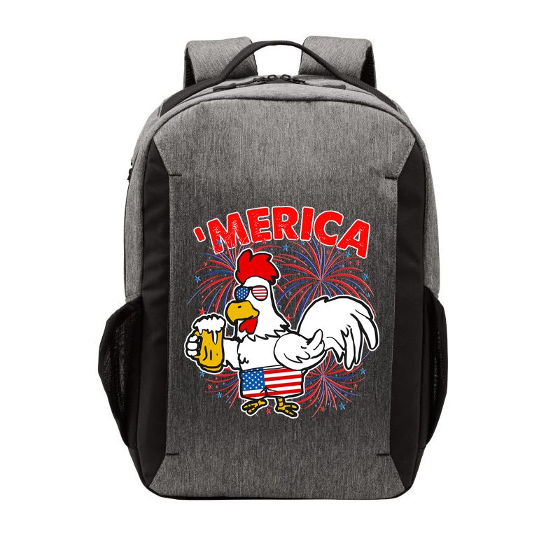 Funny Merica USA Rooster With Beer Vector Backpack