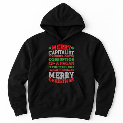 Funny Merry Capitalist Christmas Hoodie