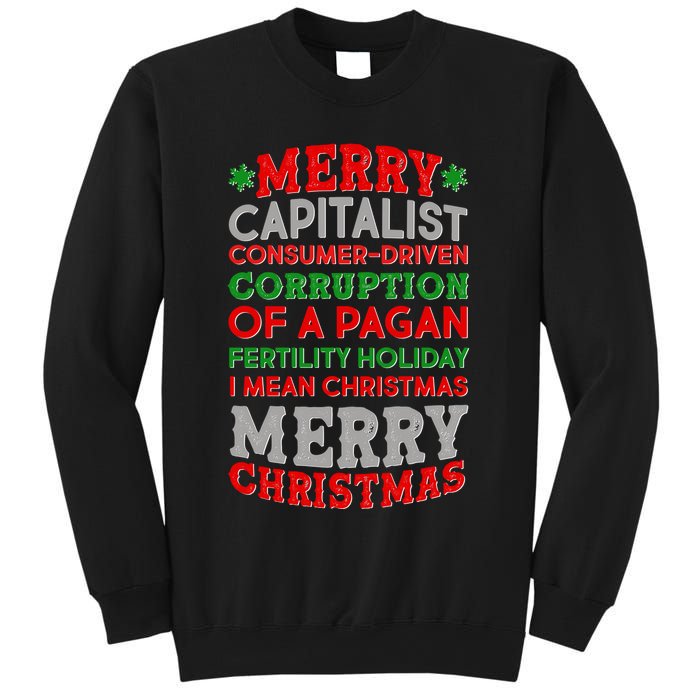Funny Merry Capitalist Christmas Sweatshirt