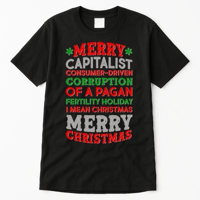 Funny Merry Capitalist Christmas Tall T-Shirt