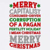 Funny Merry Capitalist Christmas Garment-Dyed Sweatshirt