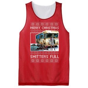 Funny Merry Christmas Shitters Full Ugly Christmas Sweater Mesh Reversible Basketball Jersey Tank