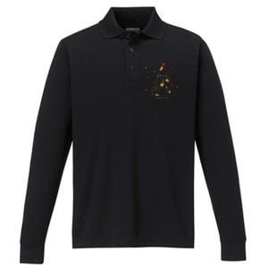 Funny Merry XMas and Happy Cat Year Christmas Tree Performance Long Sleeve Polo