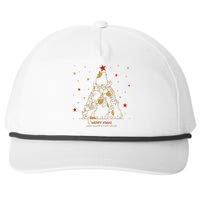 Funny Merry XMas and Happy Cat Year Christmas Tree Snapback Five-Panel Rope Hat