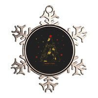 Funny Merry XMas and Happy Cat Year Christmas Tree Metallic Star Ornament