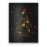 Funny Merry XMas and Happy Cat Year Christmas Tree Poster