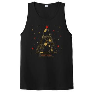 Funny Merry XMas and Happy Cat Year Christmas Tree PosiCharge Competitor Tank