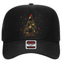 Funny Merry XMas and Happy Cat Year Christmas Tree Trucker Hat