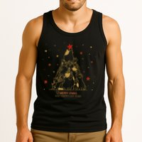 Funny Merry XMas and Happy Cat Year Christmas Tree Tank Top