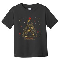 Funny Merry XMas and Happy Cat Year Christmas Tree Toddler T-Shirt