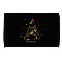 Funny Merry XMas and Happy Cat Year Christmas Tree Microfiber Hand Towel