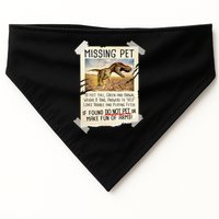 Funny Missing Pet T-Rex Dinosaur USA-Made Doggie Bandana