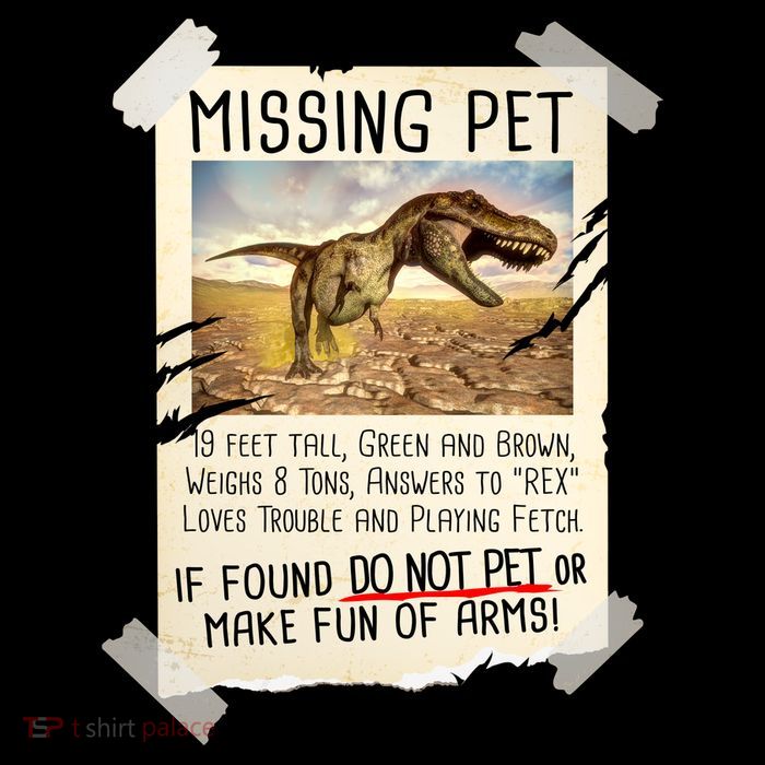 Funny Missing Pet T-Rex Dinosaur Mug