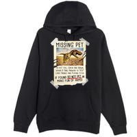Funny Missing Pet T-Rex Dinosaur Premium Pullover Hoodie