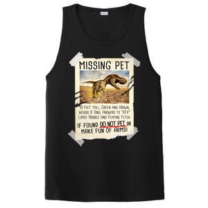 Funny Missing Pet T-Rex Dinosaur PosiCharge Competitor Tank