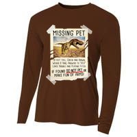 Funny Missing Pet T-Rex Dinosaur Cooling Performance Long Sleeve Crew