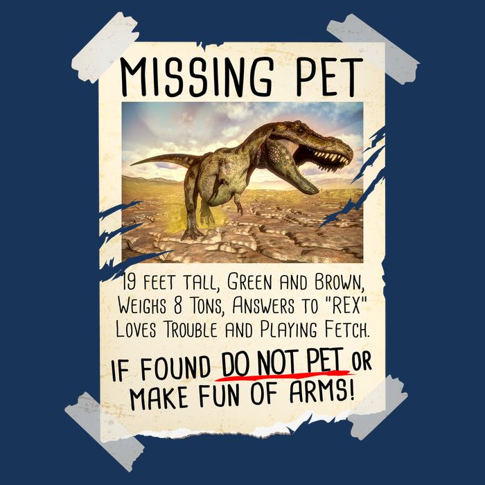 Funny Missing Pet T-Rex Dinosaur Infant Baby Jersey Bodysuit