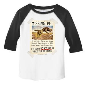 Funny Missing Pet T-Rex Dinosaur Toddler Fine Jersey T-Shirt