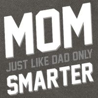 Funny Mom Just Like Dad Only Smarter Cotton Canvas Backpack