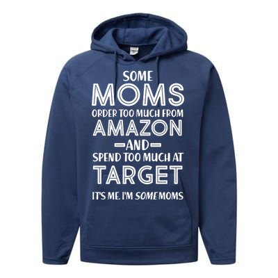 Funny Moms Shopping Problems Performance Fleece Hoodie