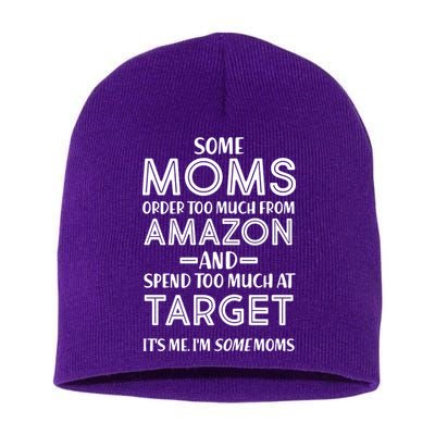 Funny Moms Shopping Problems Short Acrylic Beanie