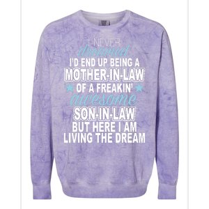 Funny Mother In law Awesome Son In Law Colorblast Crewneck Sweatshirt