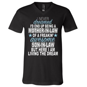 Funny Mother In law Awesome Son In Law V-Neck T-Shirt