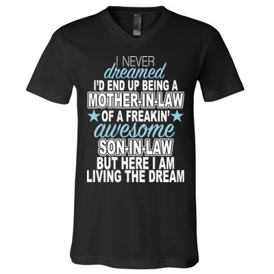 Funny Mother In law Awesome Son In Law V-Neck T-Shirt