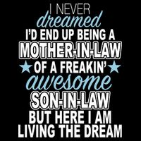 Funny Mother In law Awesome Son In Law 7-Panel Snapback Hat