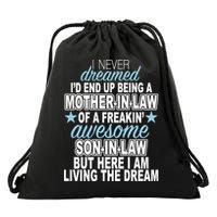 Funny Mother In law Awesome Son In Law Drawstring Bag
