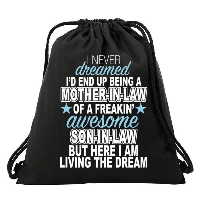 Funny Mother In law Awesome Son In Law Drawstring Bag