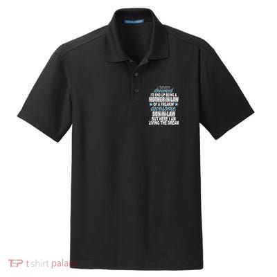 Funny Mother In law Awesome Son In Law Dry Zone Grid Polo