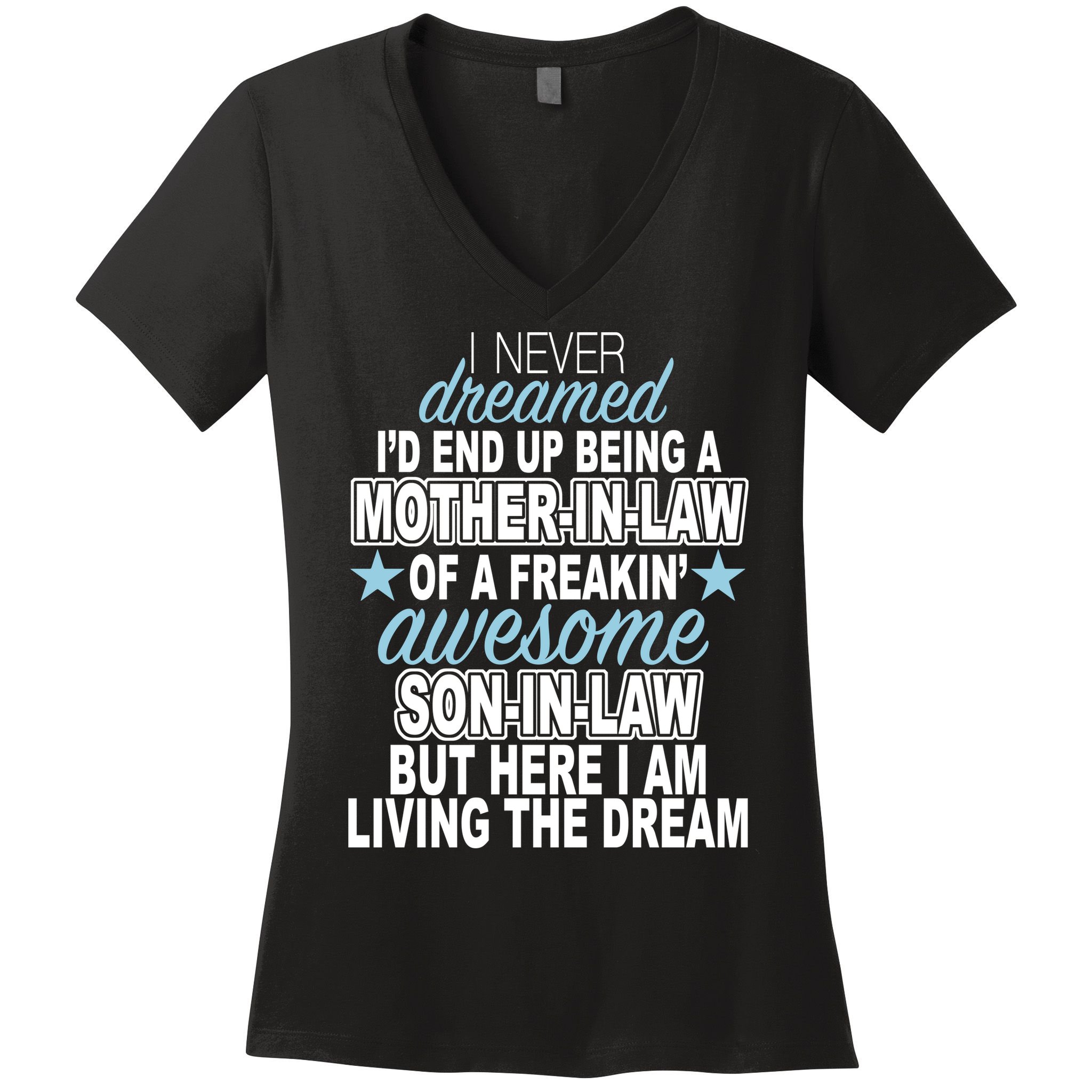 Funny Mother In law Awesome Son In Law Women's V-Neck T-Shirt
