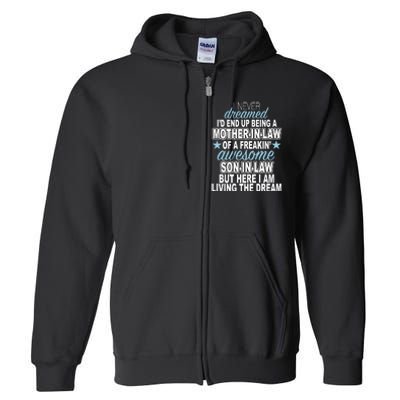 Funny Mother In law Awesome Son In Law Full Zip Hoodie