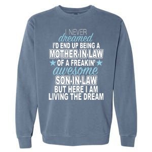 Funny Mother In law Awesome Son In Law Garment-Dyed Sweatshirt