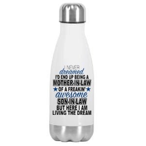 Funny Mother In law Awesome Son In Law Stainless Steel Insulated Water Bottle