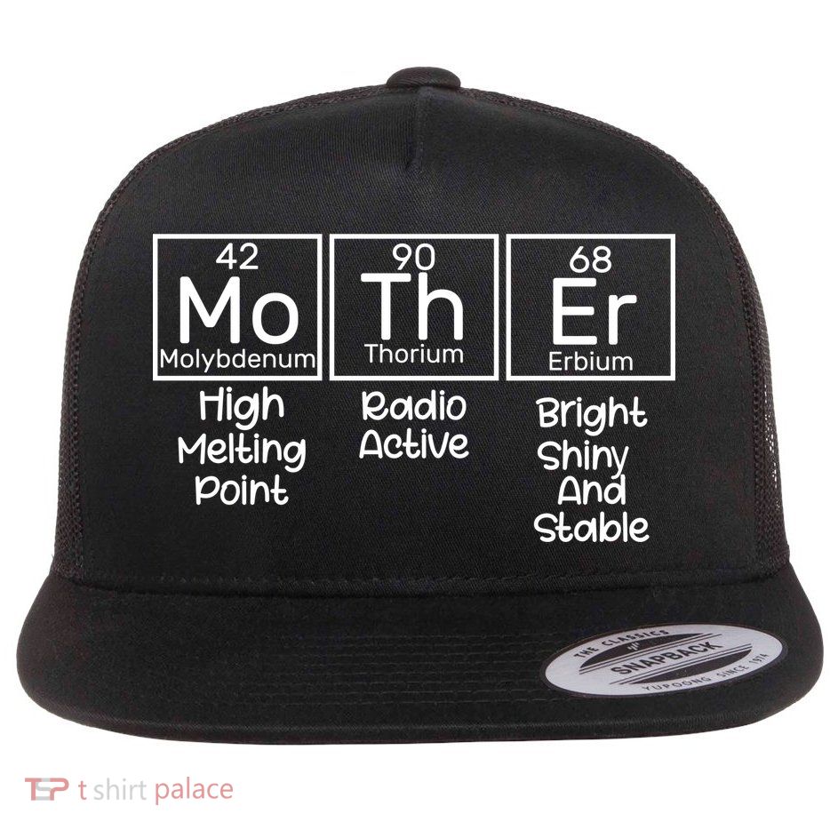 Funny Mother Periodic Table Flat Bill Trucker Hat